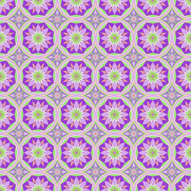 Vektör, Kusursuz, Pembe Tonlarda Doğrusal Şekillerin Doğudan Esinlenilmiş Görüntüsü. Tasarım ve Tekstil 'de Muhtemel Uygulamalar