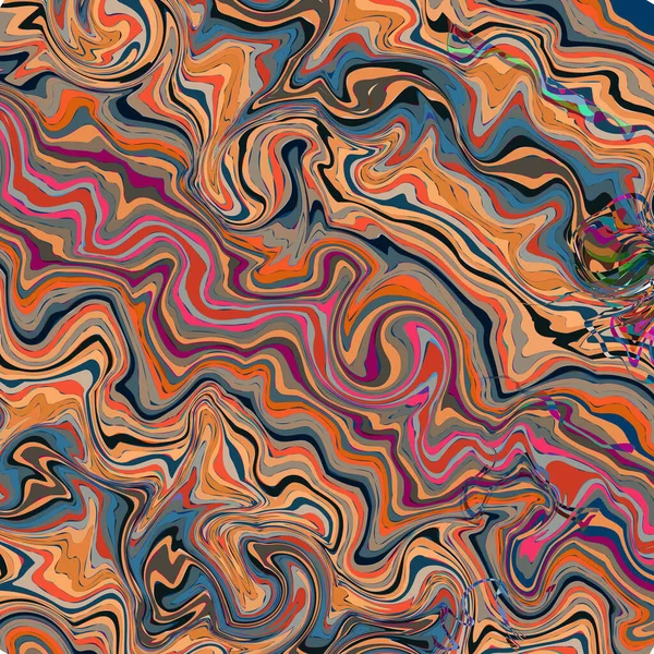 Vetor Abstrato Mosaico Padrão Cachos Multicoloridos Formas Curvilíneas Cores Coloridas — Vetor de Stock