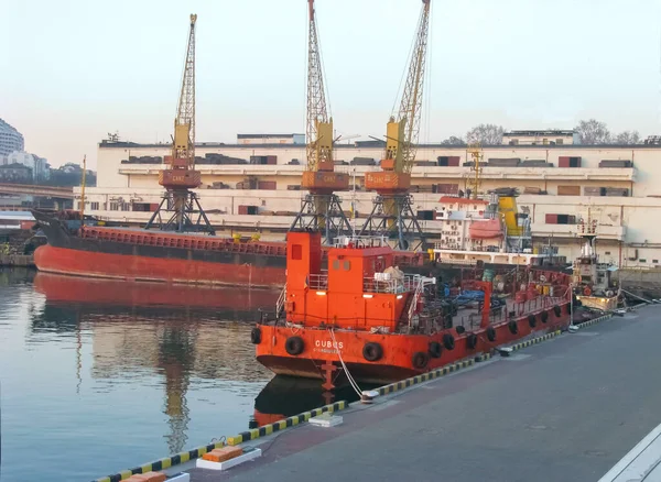 Ukraine Odessa Handelshafen April 2014 Bulk Carrier Und Schiffe Der — Stockfoto