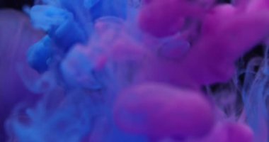 Siyah arkaplanın arkasındaki soyut renk mürekkebi