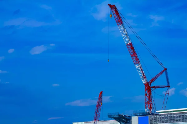 Kräne im Bau in Tokio — Stockfoto