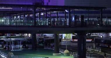Shibuya 'nın neon kasabasındaki neon reklam panoları.