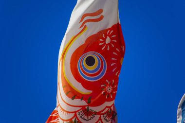 Tokyo gündüz güneşli parkta sazan streamer