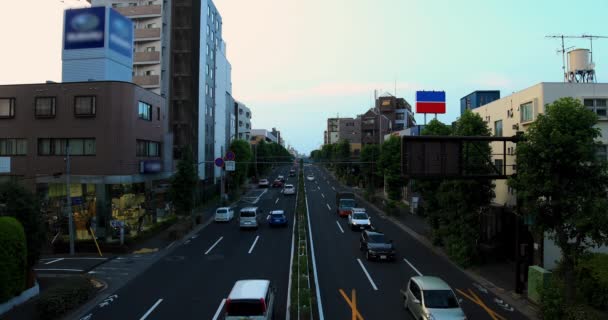 Une rue du centre-ville à l'avenue Kanpachi à Tokyo le jour — Video