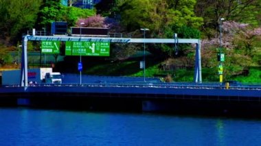 İlkbaharda Tokyo 'da kiraz ağaçları olan Chidorigafuchi göletinin zamanlaması.