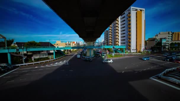 Tokyo 'da Kanpachi Bulvarında şehir Caddesi bir timelapse gündüz geniş çekim — Stok video