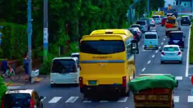 Tokyo 'da Kanpachi Bulvarı' ndaki şehir merkezindeki bir zaman aralığı.
