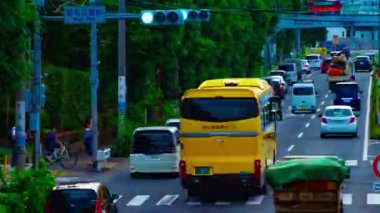 Tokyo 'da Kanpachi Bulvarı' ndaki şehir merkezindeki bir zaman aralığı.