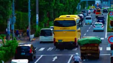Tokyo 'da Kanpachi Bulvarı' ndaki şehir merkezindeki bir zaman aralığı.