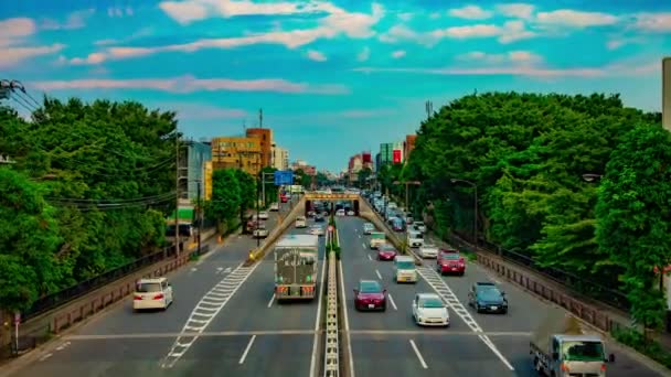 Tokyo 'da Kanpachi Bulvarı' ndaki şehir merkezindeki bir zaman aralığı. — Stok video