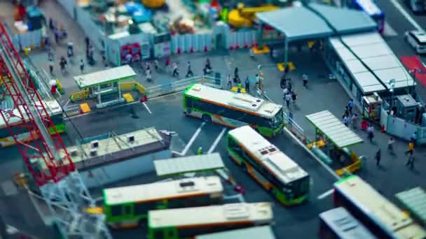 Shibuya-Bus dreht sich im Zeitraffer in Tokio — Stockvideo