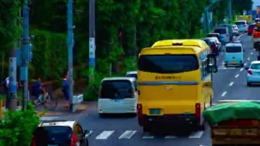 Tokyo 'da Kanpachi Bulvarı' ndaki şehir merkezindeki bir zaman aralığı.