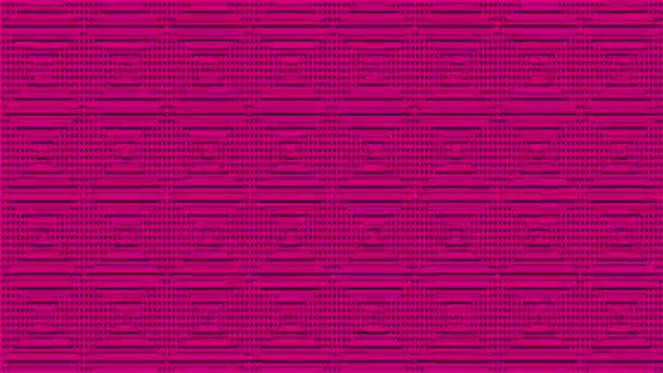 Een magenta gekleurde geometrische patroon beweging grafisch — Stockvideo