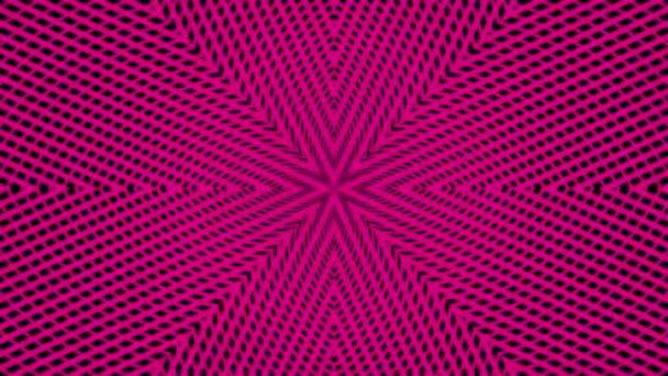 Un motif géométrique de couleur magenta graphique de mouvement — Video