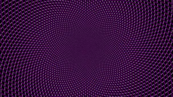 紫色の幾何学模様の動きグラフィック — ストック動画