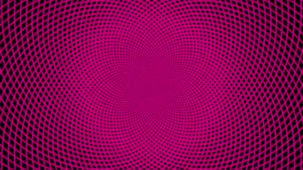 Een magenta gekleurde geometrische patroon beweging grafisch — Stockvideo