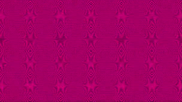 Un gráfico de movimiento de patrón geométrico de color magenta — Vídeo de stock