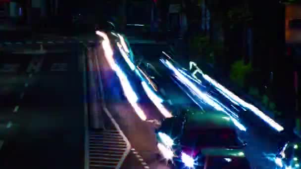 A timelapse of the downtown street at OUME avenue in Tokyo long exposure panning — Stock Video