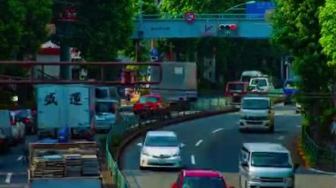 Tokyo 'da Kanpachi Bulvarı' ndaki şehir merkezindeki bir zaman aralığı.