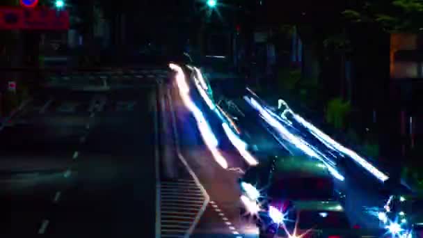 A timelapse of the downtown street at OUME avenue in Tokyo long exposure — Vídeo de Stock