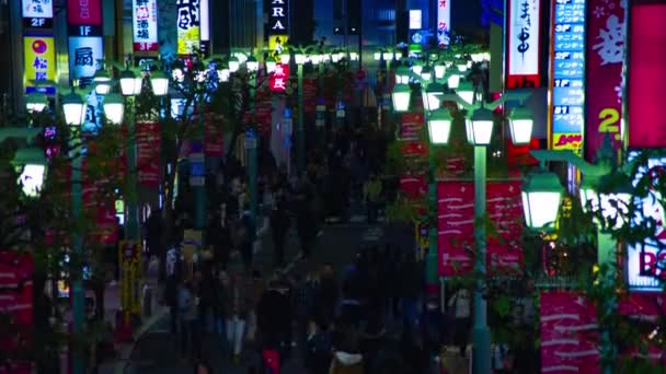 Nächtlicher Zeitraffer in der Neonstadt in shinjuku tokyo — Stockvideo