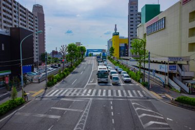 Tokyo 'da Kanpachi Bulvarı' nda bir şehir merkezi.