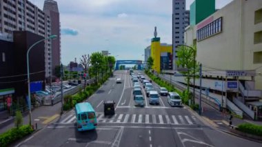 Tokyo 'da Kanpachi Bulvarı' ndaki şehir merkezindeki bir zaman aralığı.