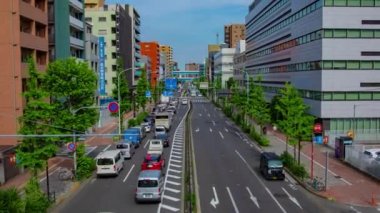 Tokyo 'da Kanpachi Bulvarı' ndaki şehir merkezindeki bir zaman aralığı.