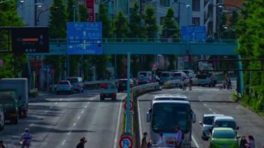 Tokyo 'da Kanpachi Bulvarı' ndaki şehir merkezindeki bir zaman aralığı.