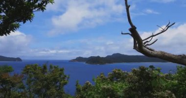 Amami oshima Kagoshima geniş atış mavi okyanus yakınında Manenzaki burun