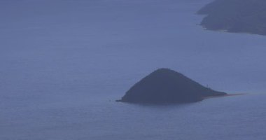 Amami oshima Kagoshima yüksek açı mavi okyanus yakınında Takachiyama promontory