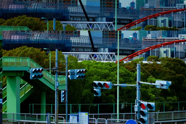 A city crossing in Tokyo long shot — Stock Photo, Image