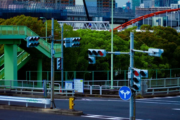 A city crossing in Tokyo long shot
