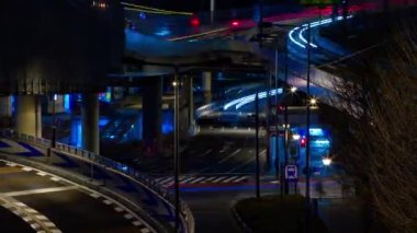 Akasaka Tokyo orta atış iş kasabasında Gece zaman lapse sokak