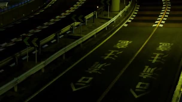 夜延街在商业小镇赤城东京中拍摄 — 图库视频影像
