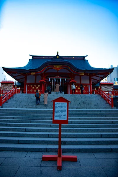 Lámpás Japán Hagyományos Szentély Shinjuku Kerület Tokyo Japan 2019 Egy — Stock Fotó