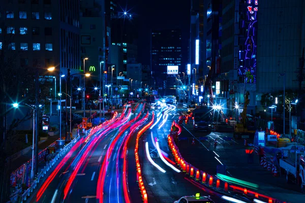 Noite Rua Urbana Lapso Tempo Cidade Negócios Shinjuku Ward Shinjuku — Fotografia de Stock