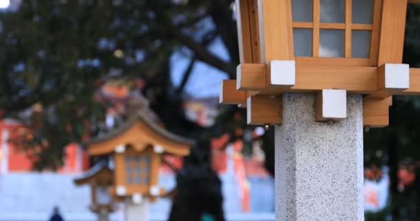 Latarnia Japońskim Tradycyjnym Sanktuarium Dzielnica Shinjuku Tokyo Japan 2019 Jest — Wideo stockowe