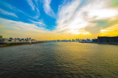 Bayarea iş kasabasında. Kouto Bölgesi Ariake Tokyo - 04.16.2019