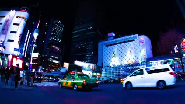 在霓虹灯镇 夜幕降临 大鸣大叫 石谷病房东京 2019 是东京的一个市中心 佳能Eos 5D标记4 — 图库视频影像