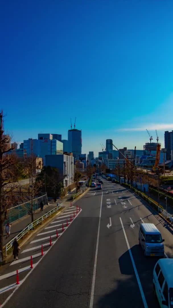 ビジネスタウンの工事中の通りのタイムラプス 東京都渋谷区 2019 カメラ キヤノンEos Mark4 — ストック動画