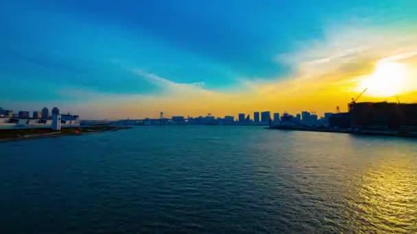 Timelapse Sunset Bayarea Business Town Wide Shot Panning Inglês Distrito — Vídeo de Stock