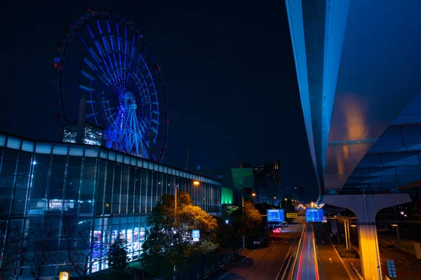 Riesenrad Vergnügungspark Bei Nacht Koutou Odaiba Tokyo Japan 2018 Ist — Stockfoto