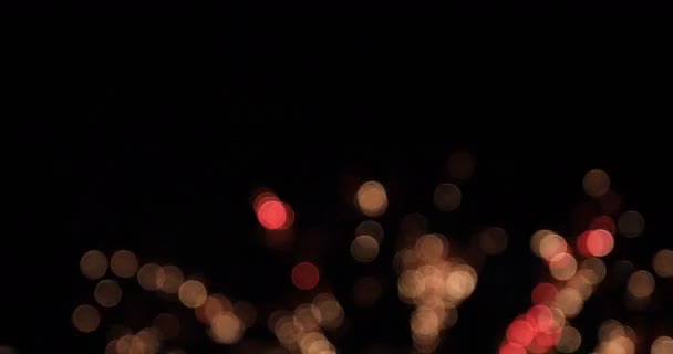 Fuochi Artificio Bokeh Dietro Cielo Buio Notte Koutou Odaiba Tokyo — Video Stock