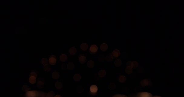Фейерверки Боке Темным Небом Ночью Koutou Odaiba Tokyo Japan 2018 — стоковое видео