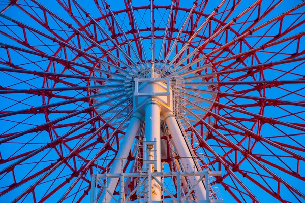 Ferris Wiel Achter Blauwe Lucht Het Pretpark Koutou Odaiba Tokyo — Stockfoto