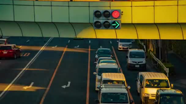 Haasten Auto Straat Het Centrum Overdag Timelapse Nerima Ward Tokio — Stockvideo