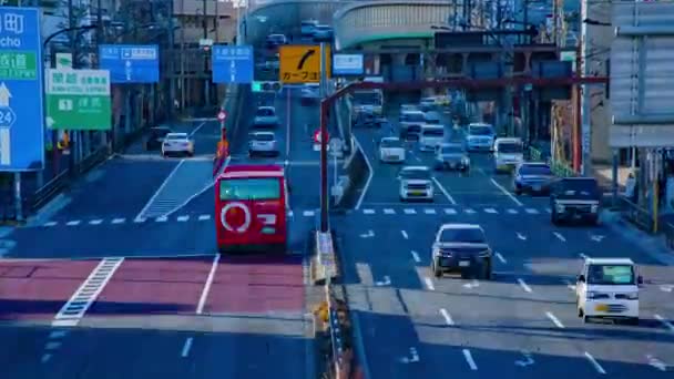 Haasten Auto Straat Het Centrum Overdag Timelapse Nerima Ward Tokio — Stockvideo