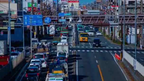 Haasten Auto Straat Het Centrum Overdag Timelapse Nerima Ward Tokio — Stockvideo