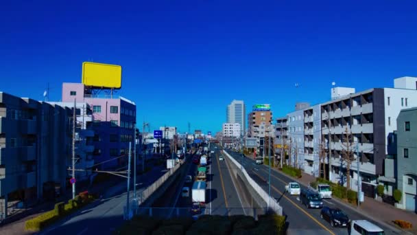 Haasten Auto Straat Het Centrum Overdag Timelapse Nerima Ward Tokio — Stockvideo